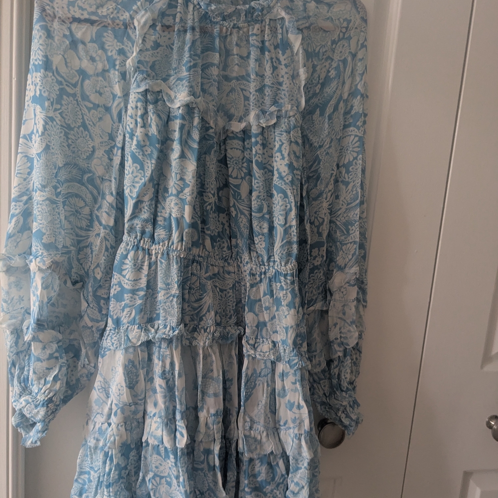 Anthropologie Floral Backless Mini Dress